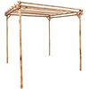 Image de vidaXL Pergola En Bambou Avec Grillage Pour Plantes Grimpantes & Joints Pré-Assemblés 170x170x220 Cm