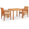 Image de vidaXL Ensemble à manger d'extérieur 3 pcs et coussins Acacia solide278895