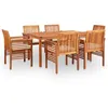 Image de vidaXL Ensemble à manger d'extérieur 7 pcs et coussins Acacia solide278898