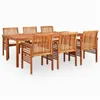 Image de vidaXL Ensemble à manger d'extérieur 7 pcs et coussins Acacia solide278899