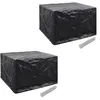 Image de Housses De Salon De Jardin En Rotin Vidaxl - Noir - 2 Personnes - 113x113 Cm - ImpermÃ©able Et RÃ©sistante Aux Uv