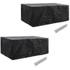 Image de Vidaxl Housses De Salon De Jardin 2 Pcs Rotin 10 ?illets 229 X 113 Cm