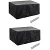 Image de vidaXL Housses de salon de jardin 2 pcs Rotin 8 oeillets 180 x 140 cm279122