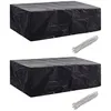 Image de vidaXL Housses de salon de jardin 2 pcs Rotin 10 oeillets 300 x 140 cm279124