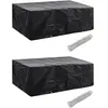 Image de vidaXL Vidaxl Housses De Salon De Jardin 2 Pcs 8 ?illets 200x160x70 Cm
