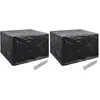 Image de Housse De Mobilier De Jardin Vidaxl - 2 Pcs - 135x135x90 Cm - Noir - ImpermÃ©able Et RÃ©sistante Aux Uv