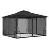 Image de vidaXL Tonnelle avec moustiquaire 300x300x265 cm Anthracite