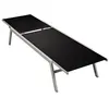 Image de vidaXL Chaise longue Acier et textilène Noir48011