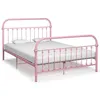Image de vidaXL Cadre de lit Rose Métal 140 x 200 cm