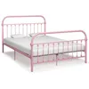 Image de vidaXL Cadre de lit sans matelas rose mÃ©tal 140x200 cm