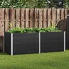 Image de vidaXL Lit surélevé de jardin 250x100x91 cm WPC Gris49060