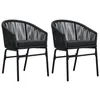 Image de vidaXL Chaises de jardin lot de 2 Noir Rotin PE48135