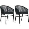 Image de vidaXL Vidaxl Chaises De Jardin Lot De 2 Noir Rotin Pe