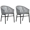 Image de vidaXL Chaises de jardin lot de 2 Anthracite Rotin PE48137
