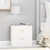 Image de vidaXL Tables de chevet 2 pcs Blanc 40x30x40 cm Bois d'ingénierie