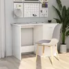 Image de Vidaxl Bureau Blanc 100 X 50 X 76 Cm Aggloméré