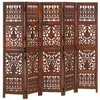 Image de vidaXL Cloison de séparation 5 panneaux Marron 200x165cm Bois manguier285335