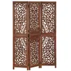 Image de vidaXL Cloison de séparation 3 panneaux Marron 120x165cm Bois manguier285338