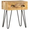 Image de vidaXL Table de chevet 40 x 30 x 50 cm Bois de manguier massif