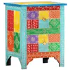 Image de vidaXL Table de chevet peinte à la main 40x30x50 cm Bois de manguier286157