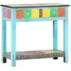 Image de vidaXL Table console peinte à la main 80x35x75 cm Bois de manguier286160