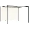 Image de vidaXL Pergola avec toit réglable Crème Blanc 3x3 m Acier 49323