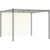 Image de Pergola Avec Toit Réglable Crème Blanc 3x3 M Acier