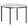 Image de vidaXL Table basse Blanc et noir Ã65 cm Marbre solide vÃ©ritable