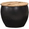 Image de vidaXL Table basse ronde 53x43 cm Bois de manguier massif287484
