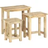 Image de vidaXL Vidaxl Tables Gigognes 3 Pcs Bois Solide De Manguier