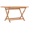 Image de Table De Jardin Pliante En Teck Massif 160 X 80 X 75 Cm