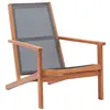 Image de vidaXL Chaise de jardin Gris Bois d'eucalyptus solide et textilène 48695