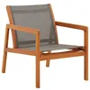 Image de Vidaxl Chaise De Jardin Gris Bois D'eucalyptus Solide Et TextilÃ¨ne
