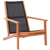 Image de vidaXL Chaise de jardin Noir Bois d'eucalyptus solide et textilène48699