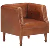 Image de vidaXL Fauteuil marron cuir véritable286589