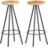 Image de Vidaxl Tabourets De Bar 2 Pcs Bois De Manguier Brut