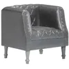 Image de vidaXL Chaise cabriolet Gris Cuir véritable de chèvre286618