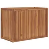 Image de vidaXL Lit surélevé 100x50x70 cm Bois de teck solide