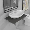 Image de vidaXL Vidaxl Meuble De Salle De Bain En Deux Pièces Céramique Gris
