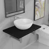 Image de vidaXL Meuble de salle de bain en deux pièces Céramique Noir279336