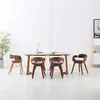 Image de vidaXL Chaises à manger lot de 6 gris foncé tissu et bois courbé