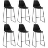 Image de vidaXL Chaises de bar lot de 6 noir plastique279654
