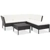 Image de Vidaxl Salon De Jardin 6 Pcs Avec Coussins RÃ©sine TressÃ©e Noir