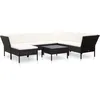 Image de vidaXL Vidaxl Salon De Jardin 8 Pcs Avec Coussins Résine Tressée Noir