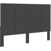 Image de vidaXL Tête de lit touffetée Gris foncé Tissu 140x200 cm 287472