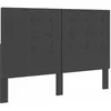 Image de vidaXL Vidaxl Tête De Lit Touffetée Gris Foncé Tissu 140x200 Cm
