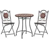 Image de vidaXL Ensemble de bistro 3 pcs mosaïque Carreau céramique Terre cuite