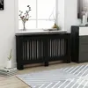 Image de vidaXL Cache-radiateur noir 152x19x81,5 cm MDF288177