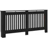 Image de vidaXL Cache-radiateur noir 172x19x81,5 cm MDF