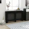Image de vidaXL Cache-radiateur noir 152x19x81,5 cm MDF288186